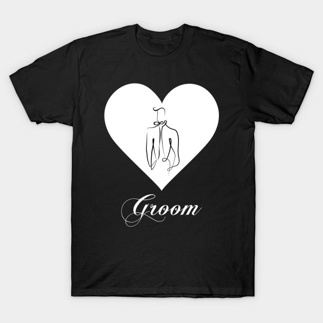 Groom and Bride. Bridal Shower. Wedding Party T-Shirt by Space Sense Design Studio